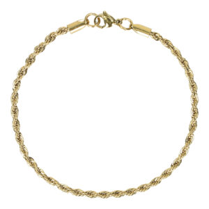 BRANSOLETKA ROPE (ZŁOTA) 3MM